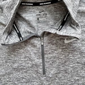 Nike Women’s Element Half Zip Running Shirt Grey Black